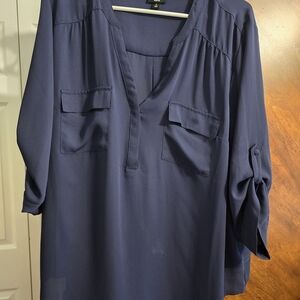 Navy Blue Women's Top